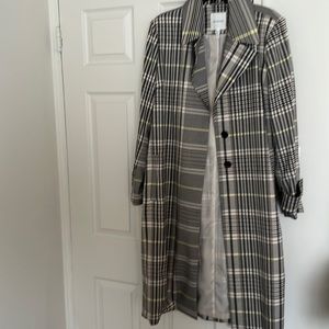 Avec les filles plaid trench coat